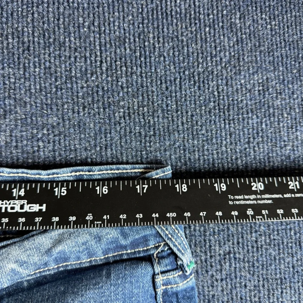 True Religion Ricky Relaxed Straight Jeans Mens 34x30 Blue Denim